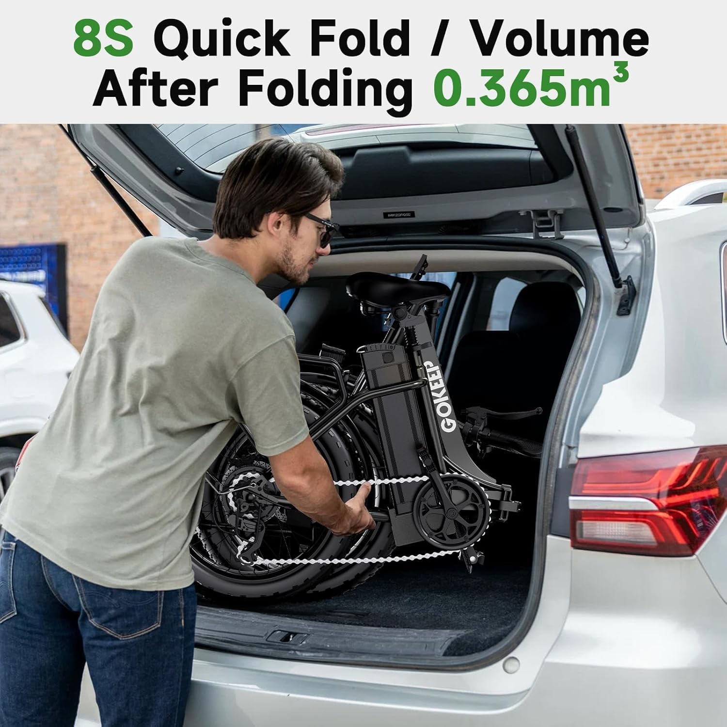 1800W Electric Bike - 52V/18.2AH Removable Battery | 86 Miles Range, Foldable Fat Tire, 7-Speed, UL2849 Certified, Max 330LBS