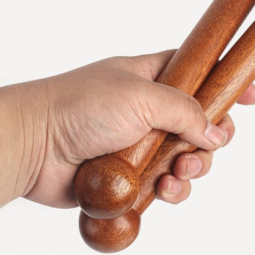 NENAGGE Wood Indian Clubs Pair 2lb for Training Wooden Mace Exercise Club for Strength Training Rehabilitation Improves Grip Full Body Workout for Men Women,S