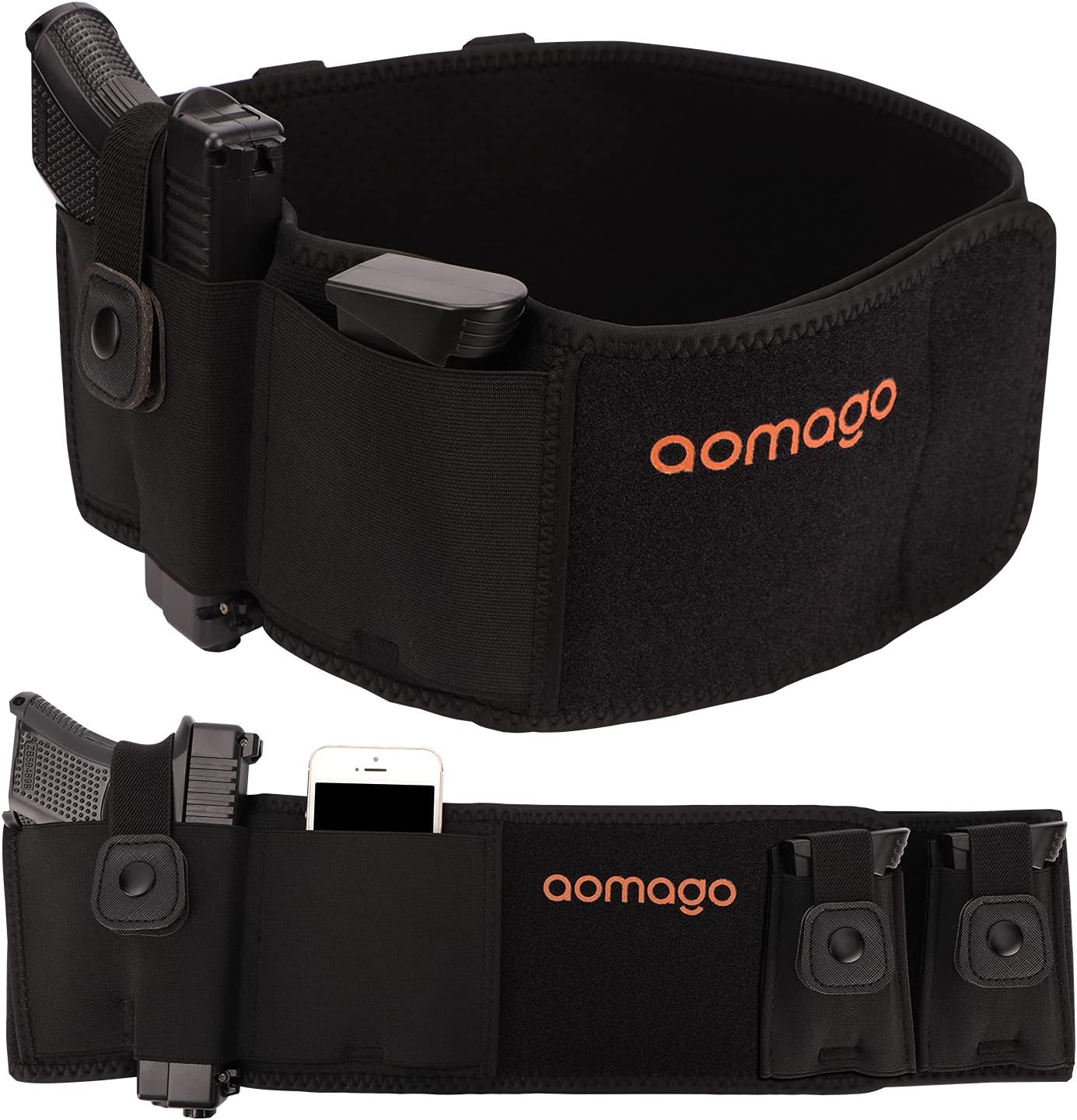 Skiennix Belly Band Holster | Comfortable Gun Holster for Glock, Smith & Wesson, Taurus - Breathable Neoprene Design