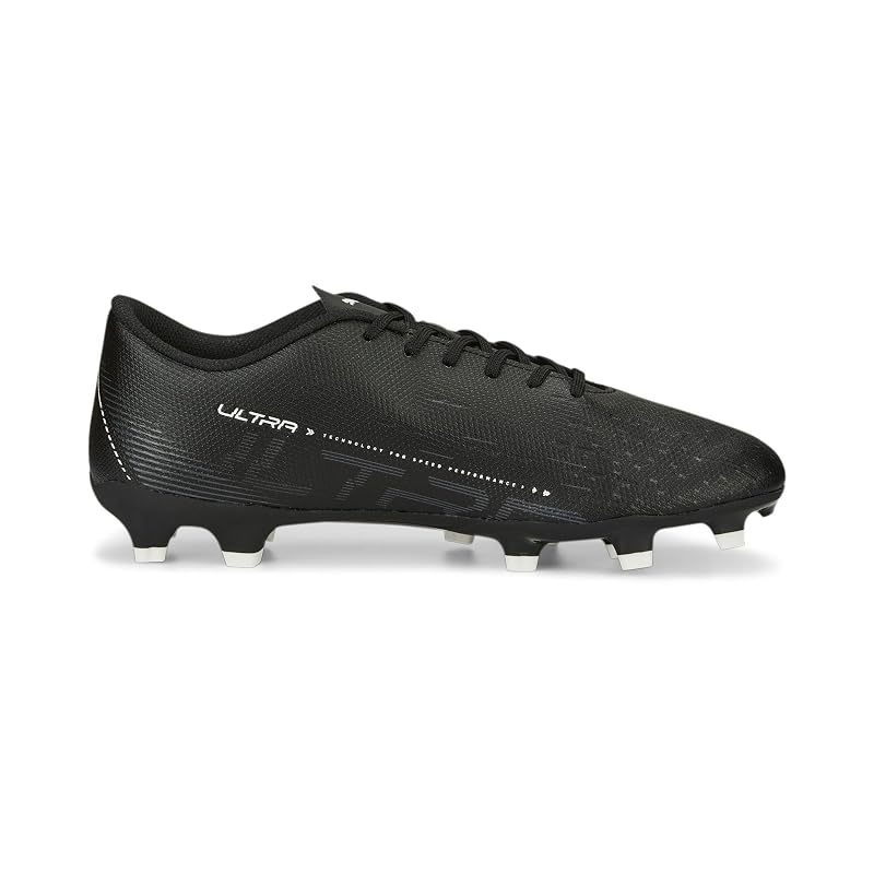 PUMA Ultra Play Firm Ground Soccer Cleats - Black/White, Size 7