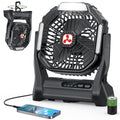 Portable Rechargeable Fan, 20000mAh Cordless Battery Powered Camping Tent Fans with LED Lantern, Small USB C Operated Outdoor Ventilador for Travel Camp Fishing Picnic Beach Office Home Essentials