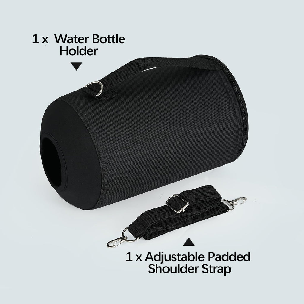 RAYMYLO Water Bottle Holder - Adjustable Crossbody Carrier Bag for 64/128 oz Bottles | Black