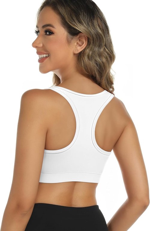 Buauty Sports Bras for Women - Medium Support Racerback Gym & Yoga Bra | 2 Pack Set