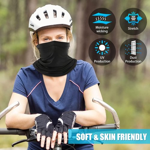 Fivali Neck Gaiter | Cooling Face Mask for Dust, Sun & Wind Protection | Breathable Ski Scarf