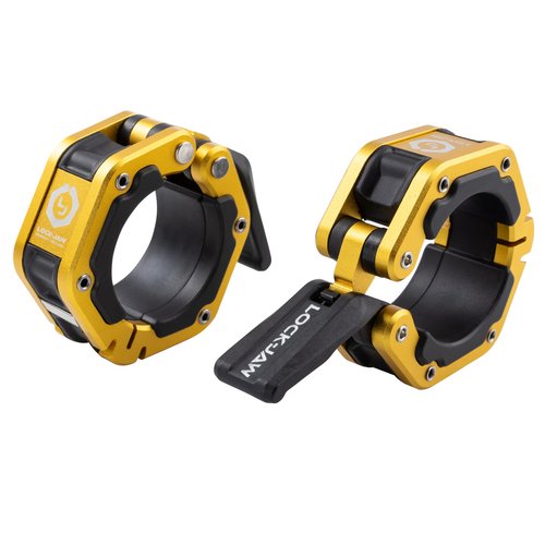 Lock-Jaw FLEX Quick Release Aluminum Barbell Collar with MAGNET (Gold)