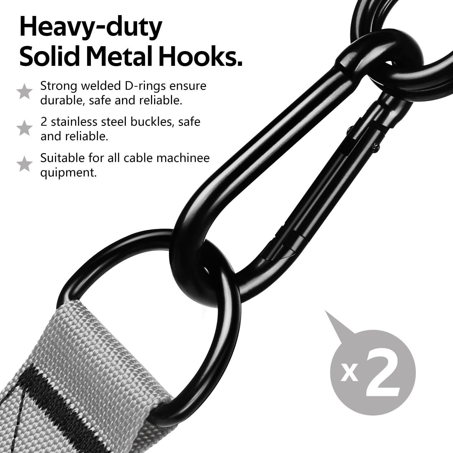 WALITO Exercise Handles - Heavy-Duty Replacement Attachments for Cable Machines & Resistance Bands