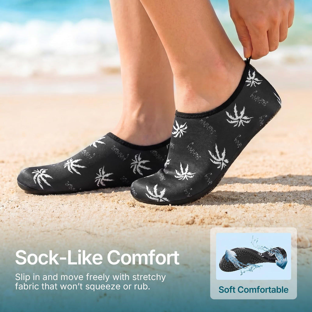 Water Shoes for Women Men Quick-Dry Aqua Socks Swim Beach Barefoot Yoga Exercise Wear Sport Accessories Pool Camping Must Haves Adult Youth Size 11.5-12.5Women/10.5-11.5Men