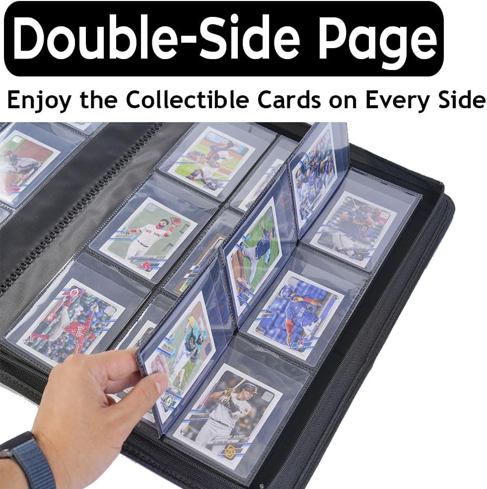 Premium Semi Rigid Card Holder Binder by Semi Rigid | Holds 360 Trading & Sports Cards - Classic White