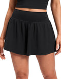 CRZ YOGA Softretch Women's 2-in-1 High-Waisted Casual Shorts - Flowy Yoga Lounge Style with Pockets