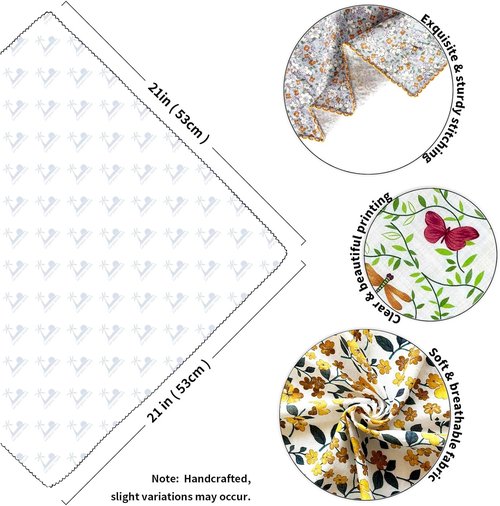100% Cotton Bandana for Women by [Brand Name] - Soft Multi-Purpose Square Scarf | 21x21 Inches