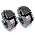 Adjustable Barbell Clips (2-Pack), Fits 0.98-1.1" Olympic & Standard Bars, Secure Locking Collars for Weight Lifting Strength Training (Balck)