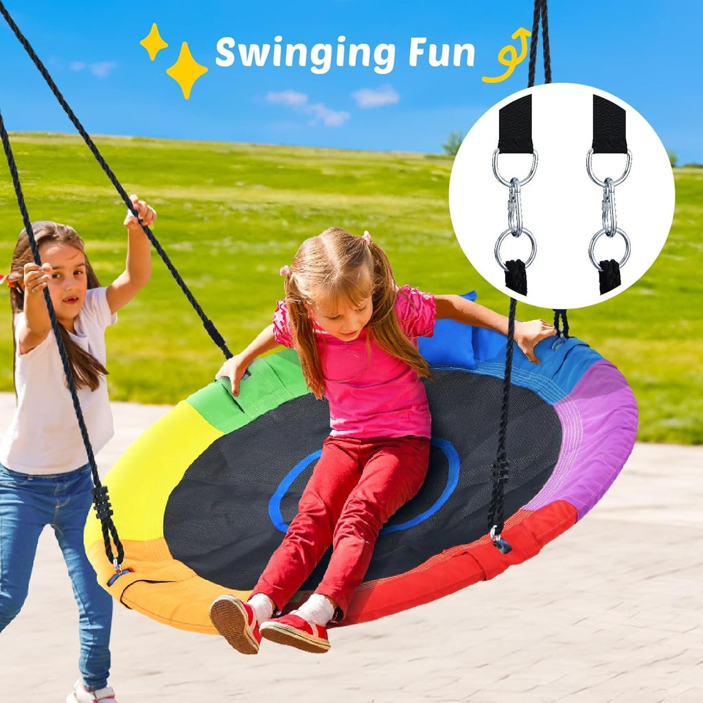 Trekassy 40" Saucer Tree Swing - 700lbs Capacity, Waterproof Oxford Fabric, Includes Pillow & Straps