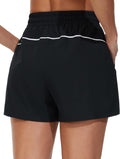 The Gym People Women's High Waist Running Shorts - Lightweight, Loose Fit with Pockets | Perfect for Yoga & Workouts