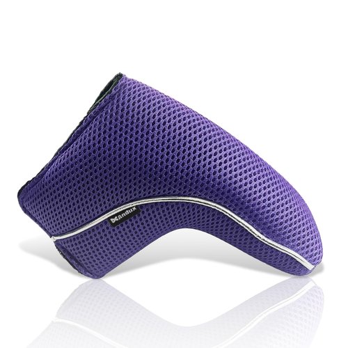 Andux Golf Mesh Putter Cover Blade Putter Head Covers MT/TG15 (Purple)