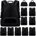 Dunzy Foldable Backpacks - 12 Pcs Lightweight Bulk Pack for Travel & Events | Black Color
