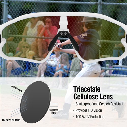 DUCO Kids Sunglasses - Lightweight TR90 Frame | UV400 Protection for Boys & Girls - DK268