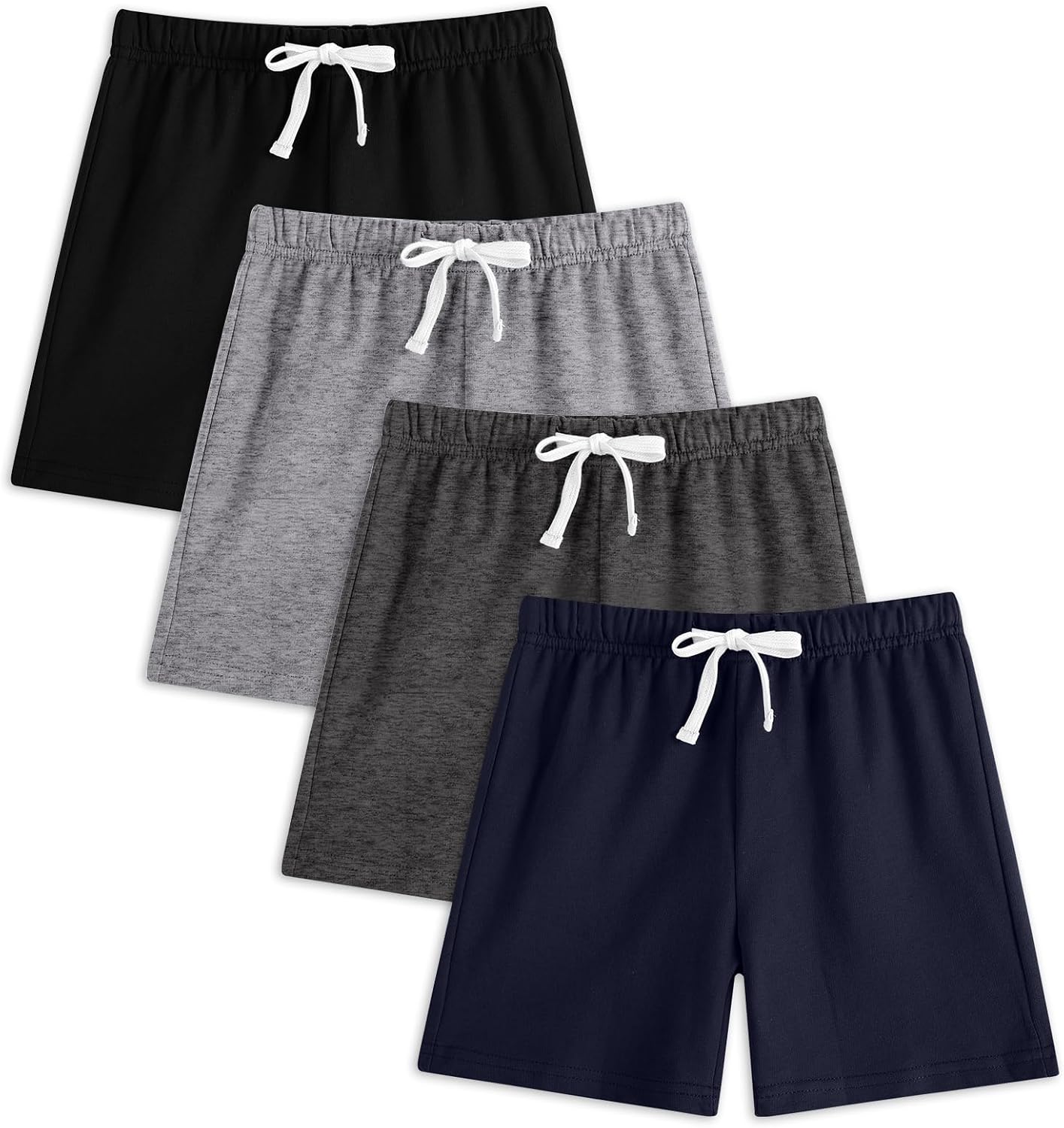 Skiennix Boys' Toddler Shorts - French Terry Cotton, Casual Summer Style, Elastic Waist, Ages 2-12