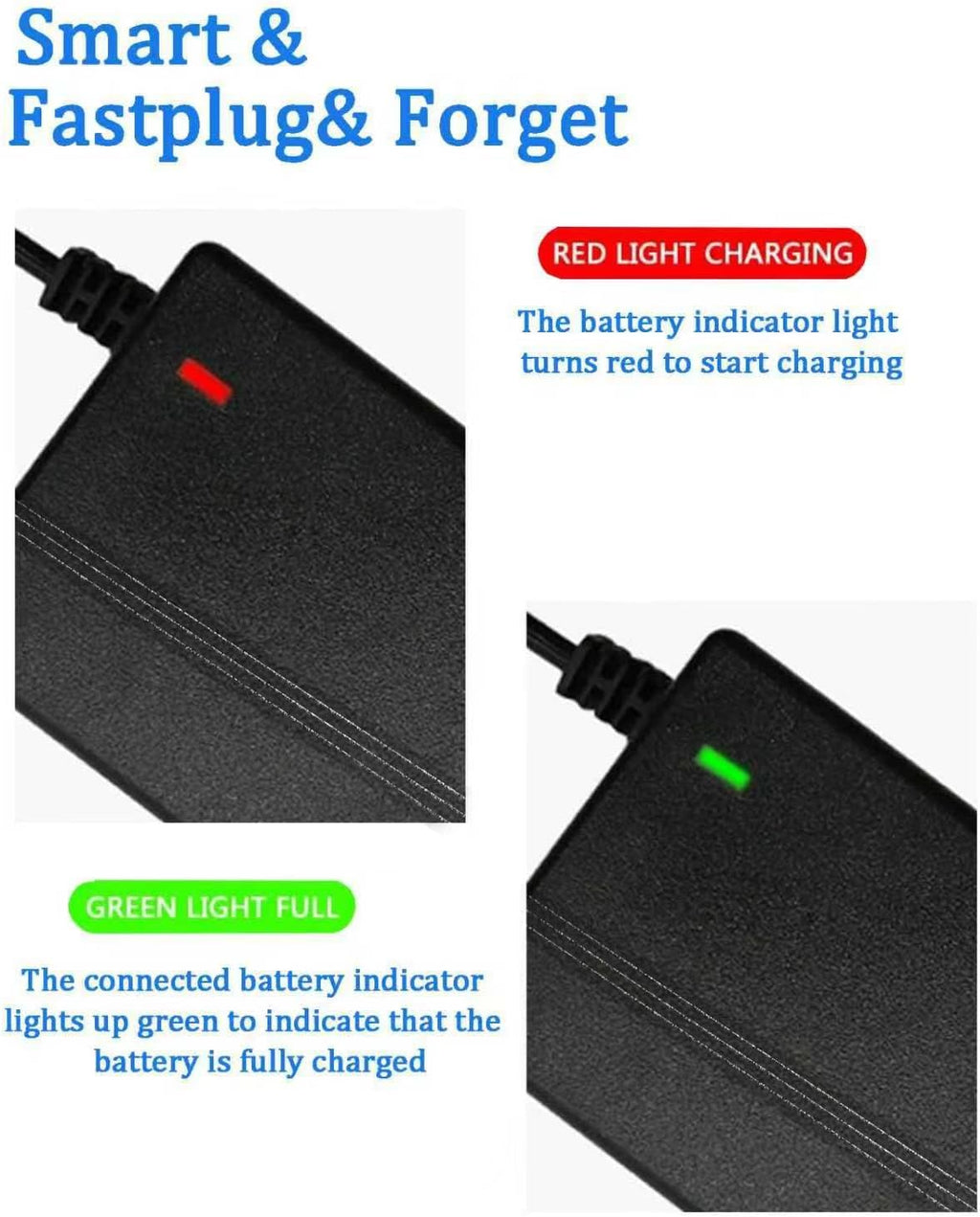 42V Replacement Charger - 2A Electric Scooter Power Adapter for Jetson, Hover-1, Swagtron & More