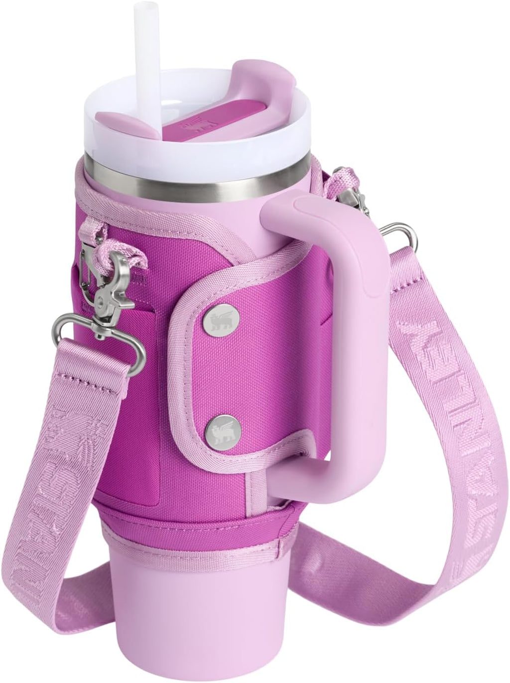 STANLEY All Day Quencher Carry All for 30 oz Tumbler with Handle | Crossbody Bag with Phone Holder Pocket, Card Sleeve & Detachable Strap | Water Bottle Carrier Bag | BPA-Free | Dark Blossom