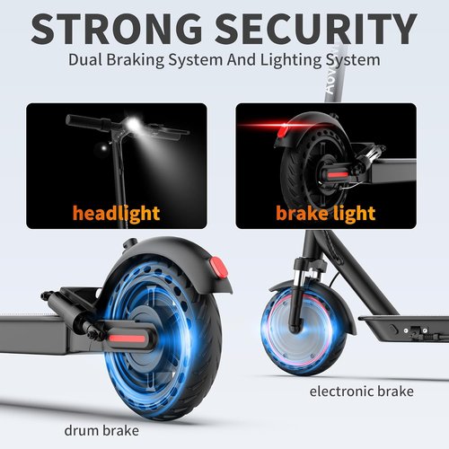 Aovowheel Electric Scooter - High-Speed Folding E-Scooter with Long Range & Dual Brakes | 250W-500W Motor, 16-24 MPH