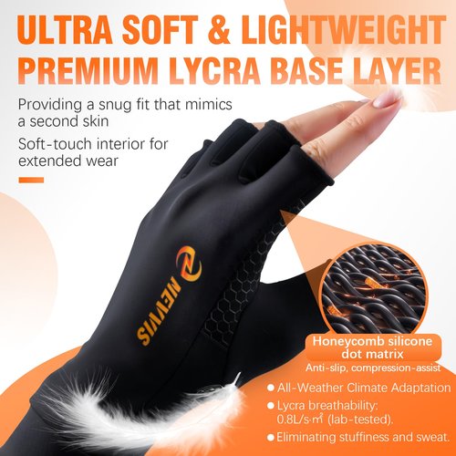 NEVVIS Compression Gloves Women Men, Arthritis Gloves for Women for Pain, Carpal Tunnel, Swelling Edema, Tendonitis...1 Pair