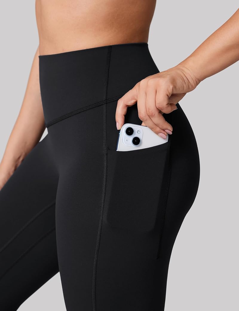 Hugcurve No Front Seam Pocket Leggings - UNISSU, Black, Large