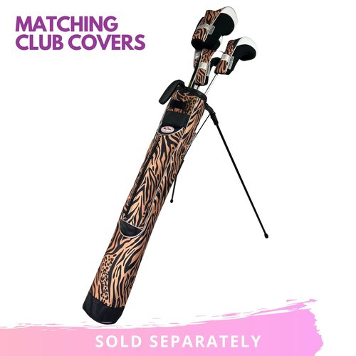 Taboo Fashion Sunday Golf Bags for Women - Lightweight Golf Range Bag with Self Flexing Stand and Shoulder Strap for Driving Range, Par 3 or Executive Course (Wildcat)