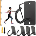Foxwake Resistance Band Wall Anchors Mount 5 Set with Lock, Gym Workout Band Heavy Duty Steel Wall Hook Bracket Rack for Home Office Training Strength Exercise Stretching Storage