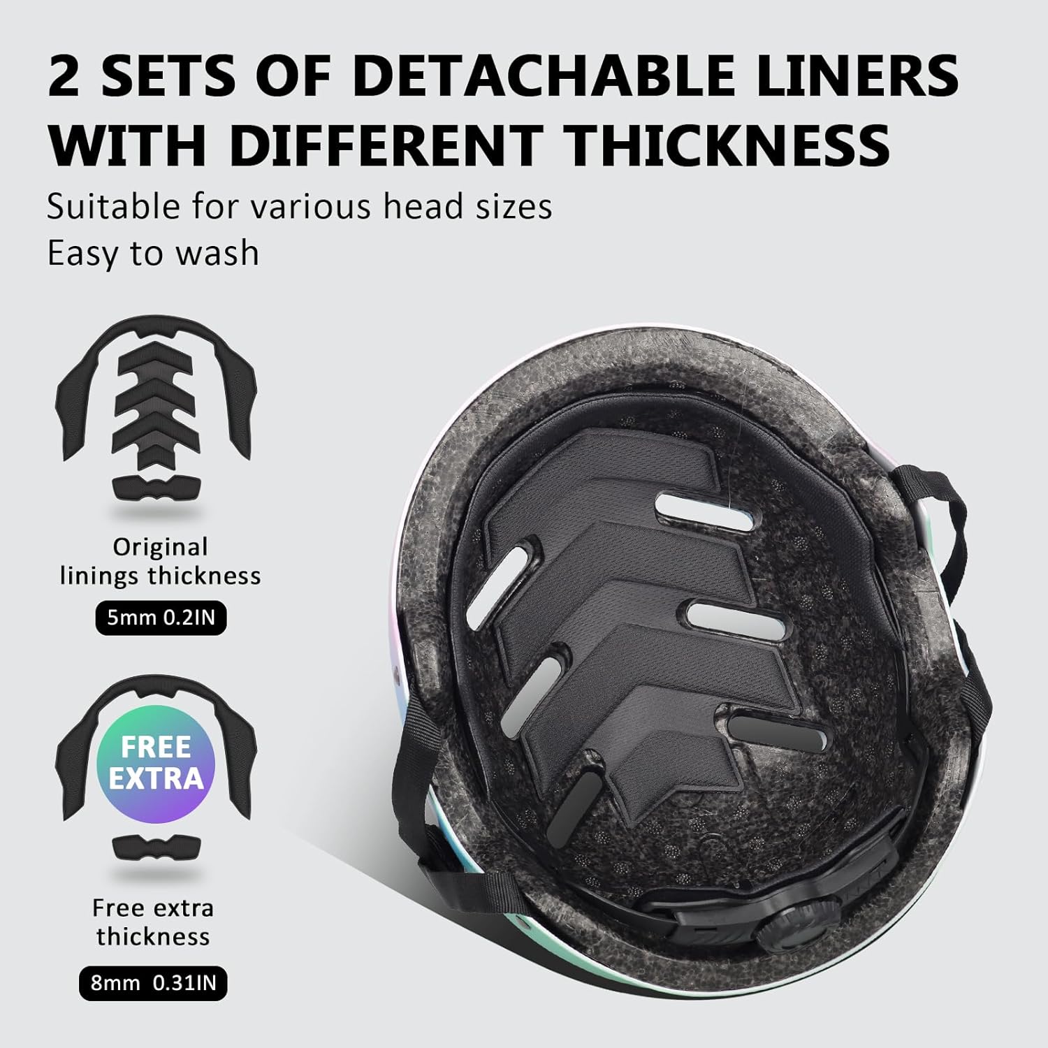 Skiennix Skateboard Bike Helmet - Lightweight Adjustable Multi-Sport Protection for All Ages