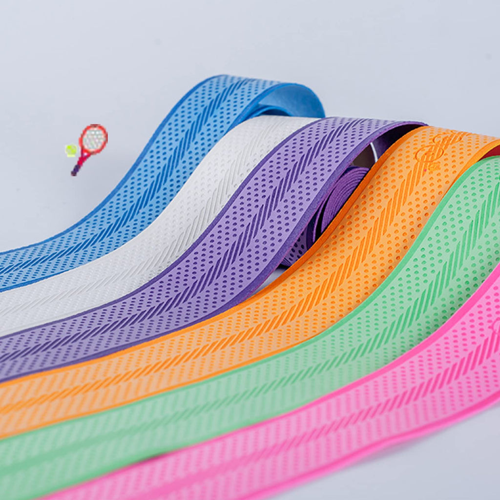 Tennis Grip Embossing Top Absorb Moisture Racquet Grip Tape Advanced Elasticity Anti-Slip Overgrip for Tennis Badminton Racquetball Grip Squash Racquet (Embossing-12 Colors)