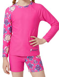Girls Rash Guard Set 2-Piece Swimwear - Red Turtle, 13-14 Years