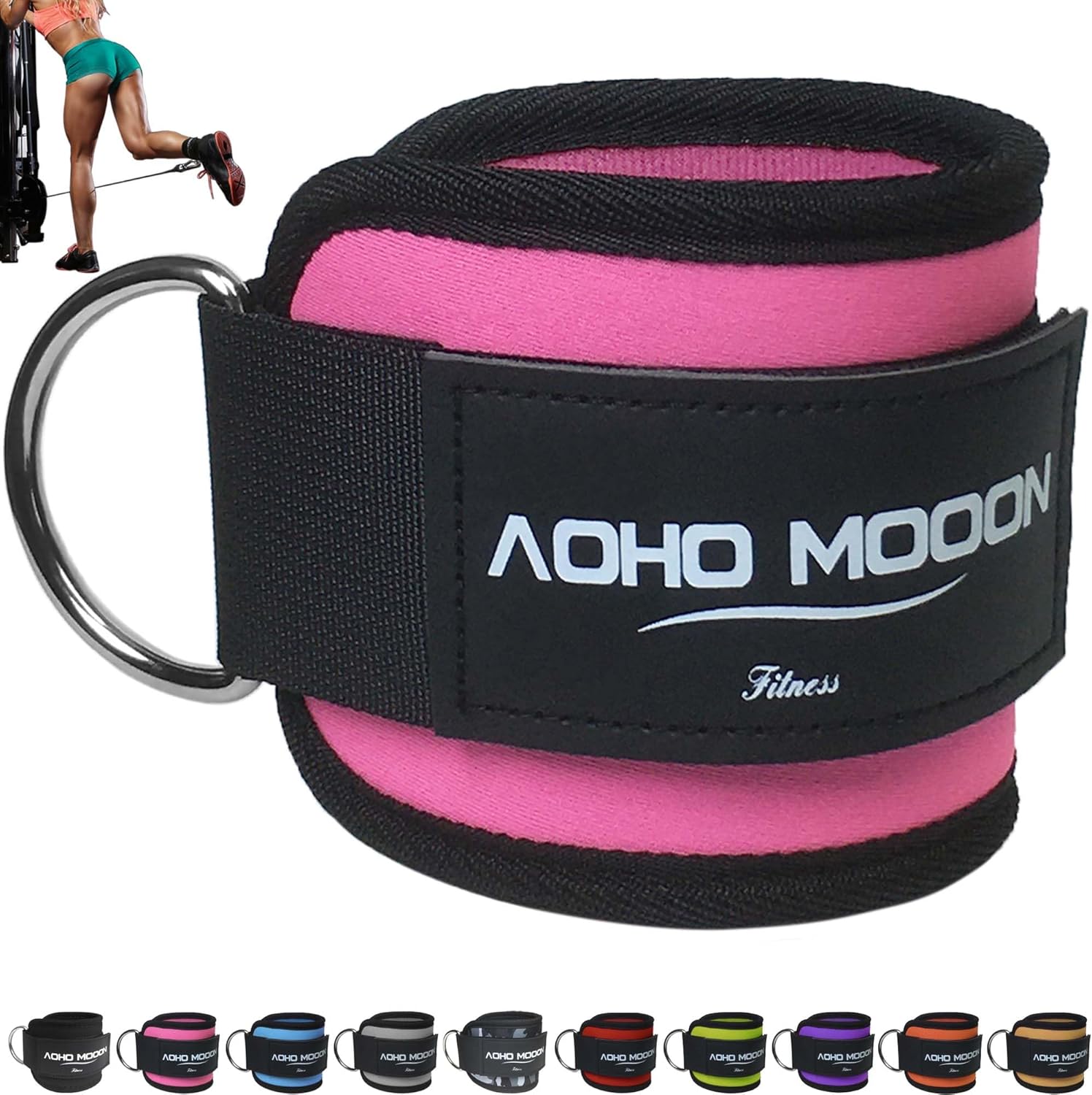 Skiennix Adjustable Ankle Straps - Comfortable Leg Cuffs for Glute Workouts | One Size Fits All