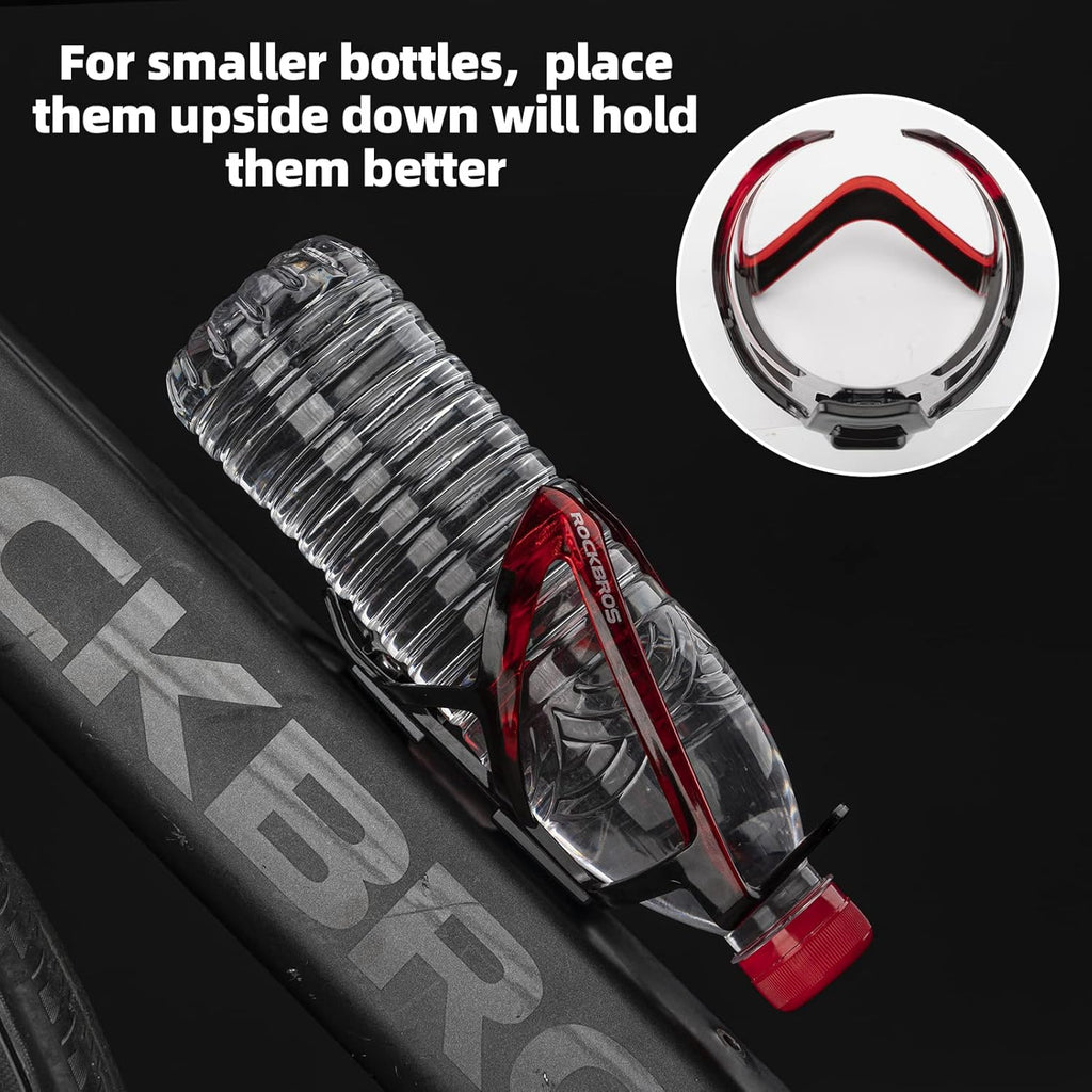 ROCKBROS Ultra-Light Bike Water Bottle Holder - Universal Bicycle Cup Cage with Screws for Road & MTB Bikes