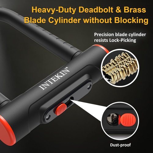 Heavy Duty Bike U Lock by [Brand Name] - 16mm Security Lock with 3ft/5ft/6ft Cable & Mounting Bracket