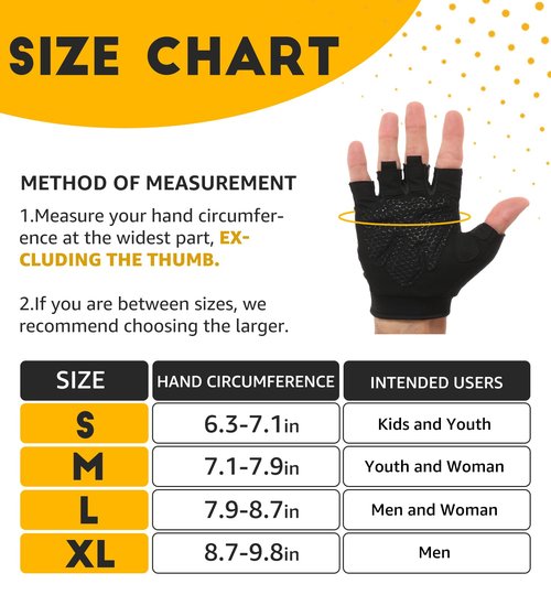 HiRui Workout Gloves for Men Women Kids, Ventilated Exercise Gloves Cycling Gloves with Full Palm Silicone Padding for Fitness Tennis Weightlifting Gym Training (Black, M)