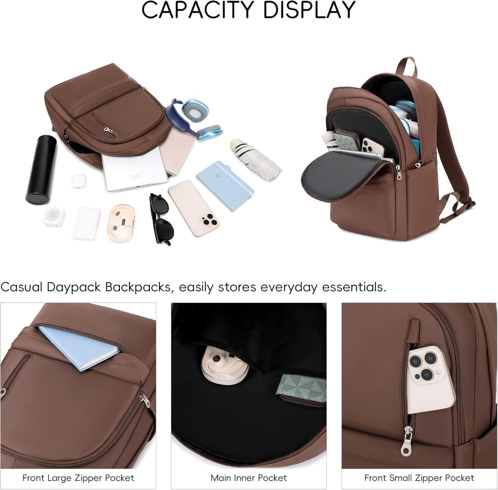 Skiennix Lightweight Nylon Backpack - Foldable Design, Large Capacity for School, Travel & Work