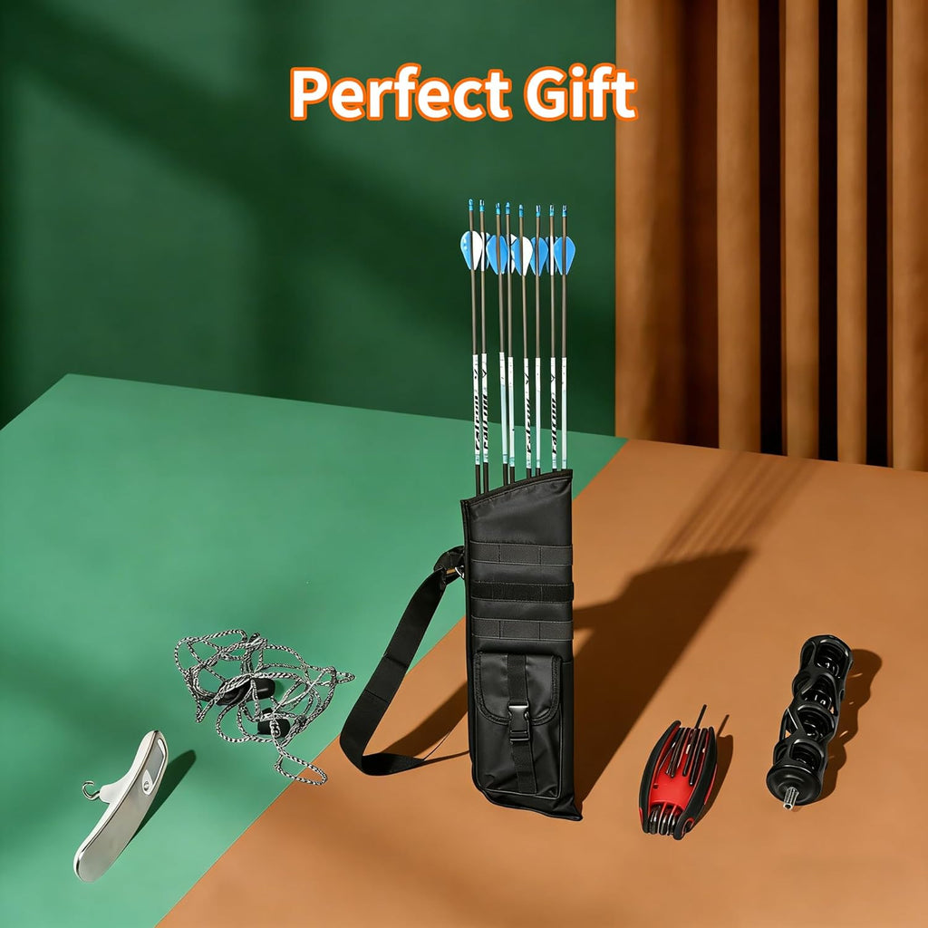 SPG Hip Quivers - Adjustable Molle System Arrow Holder for Compound & Recurve Bows | Ideal for Target Practice