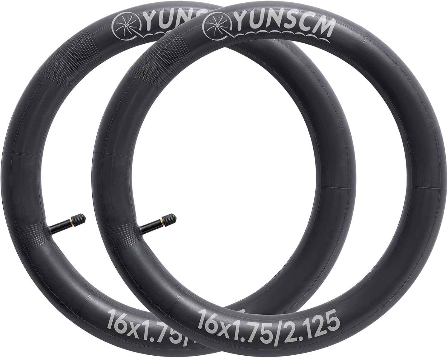 YUNSCM 16" Bike Tubes - Schrader Valve 16x1.75/2.125 | Compatible with Multiple Tire Sizes