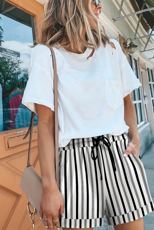 Angerella Women's Casual Shorts - Comfy Elastic Waist with Pockets | Summer Pull-On Design