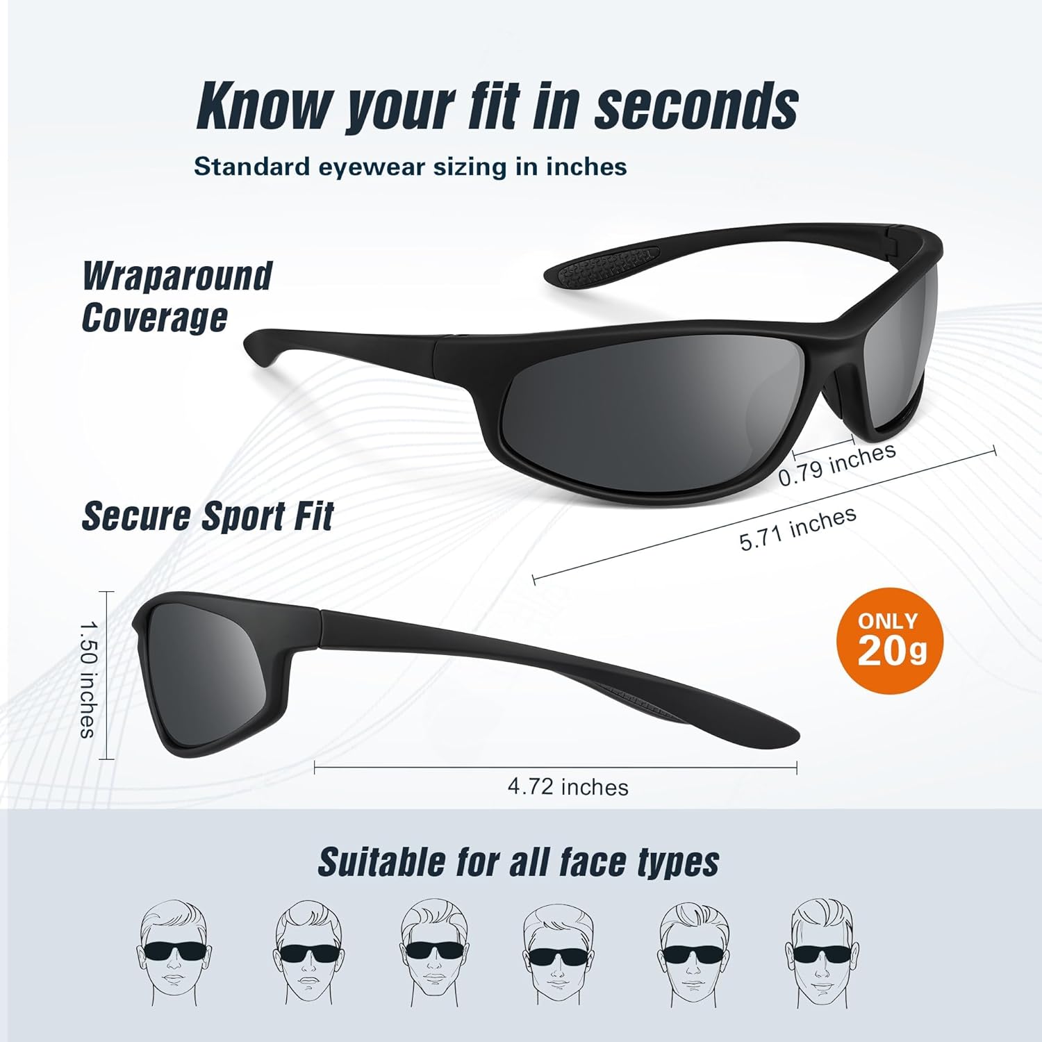 Skiennix Polarized Sports Sunglasses - UV Protection Wraparound Design for Running, Cycling, Fishing | 3 Pack
