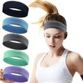 Skiennix Sport Headbands - Non-Slip Silicone Fitness Headbands for Men & Women | 5-Pack