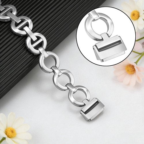 Dhwazz Women Band for Fitbit Inspire 3 / Inspire 2 HR Dressy Jewelry Stainless Steel Strap