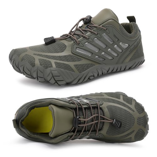 MeXYZ Barefoot Shoes Men Wide Toe Box Zero Drop Minimalist Shoes for Workout Cross-Trainer Walking Hiking Water Weightlifting Grounded Footwear Green