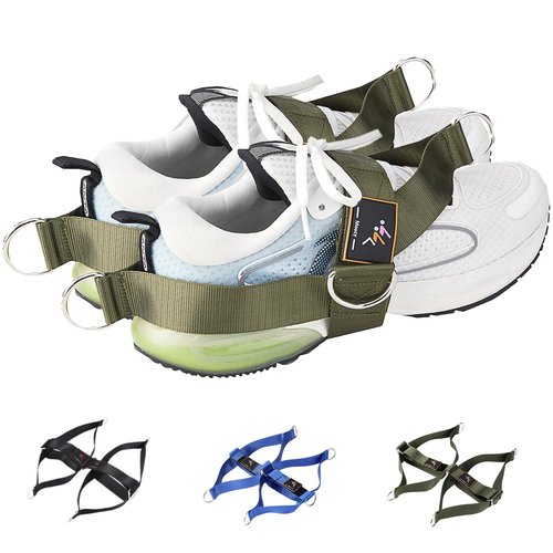 MOOCY 2 Pack Foot Strap for Cable Machine Fitness Attachment Ankle Straps Glute Kickback Leg Exercise for Cable Machines Shoe Cover Pull Belt-4 Ring