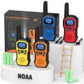 Walkie Talkies for Adults Long Range 2 Way Radios for Kids Rechargeable 4 Pack, Hiking Camping Skiing Cruising Gear with Lamp, USB-C, SOS Siren, NOAA Alert, iVOX Hands-Free, One-Touch Pairing