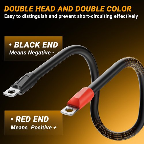 CLUBRALLY Club Car Precedent Battery Cables Set 48 Volt 3 Gauge for 2008-Up Golf Cart with Six 8V Batteries