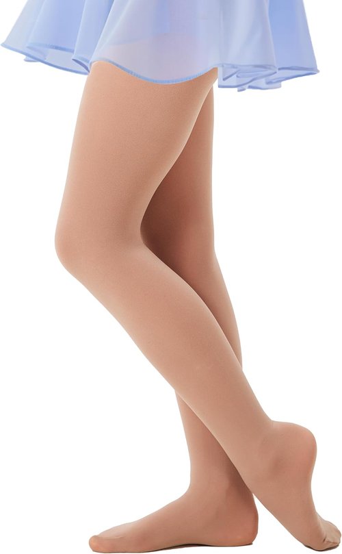 CozyWow Ballet Tights for Girls - Ultra Soft Dance Pantyhose for Kids, Sizes 4T to 12T