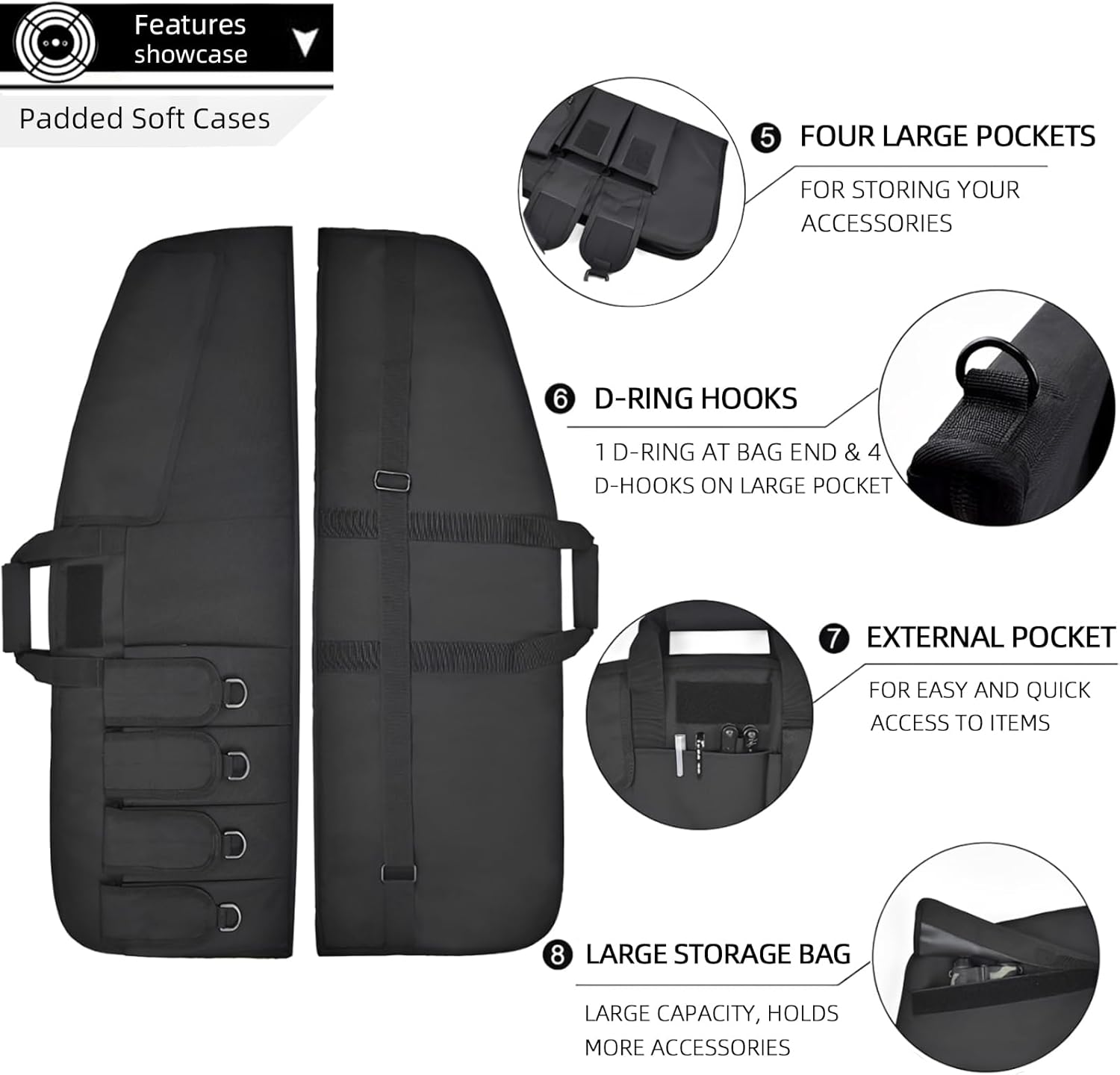 Skiennix Tactical Rifle Case - Soft Shooting Range Bag with Dual Lockable Zippers | 36" & 42" Sizes