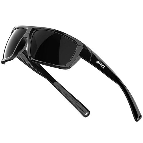 ATTCL Bundles Unisex Cycling Glasses Men Women Teens Sports Biking Sunglasses:(5001-black)+(KC05-Black-Blue)