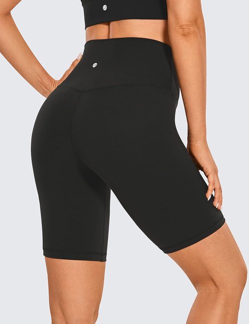 CRZ YOGA Biker Shorts - Butterluxe High Waisted Spandex for Gym, Running & Volleyball | 8" Length